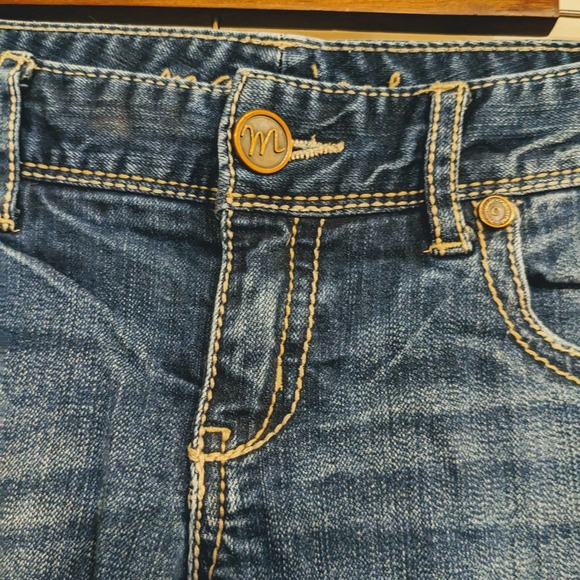 Maurices 3/4 Original S Denim Jean Small Chico 30x29 Y2K Bootcut Boot Cut Dark - Picture 4 of 11